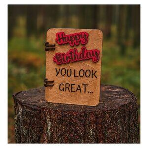 Greeting Cards Birthday Cards Birthday Gifts Gift for Him Gift for Her Wood Card